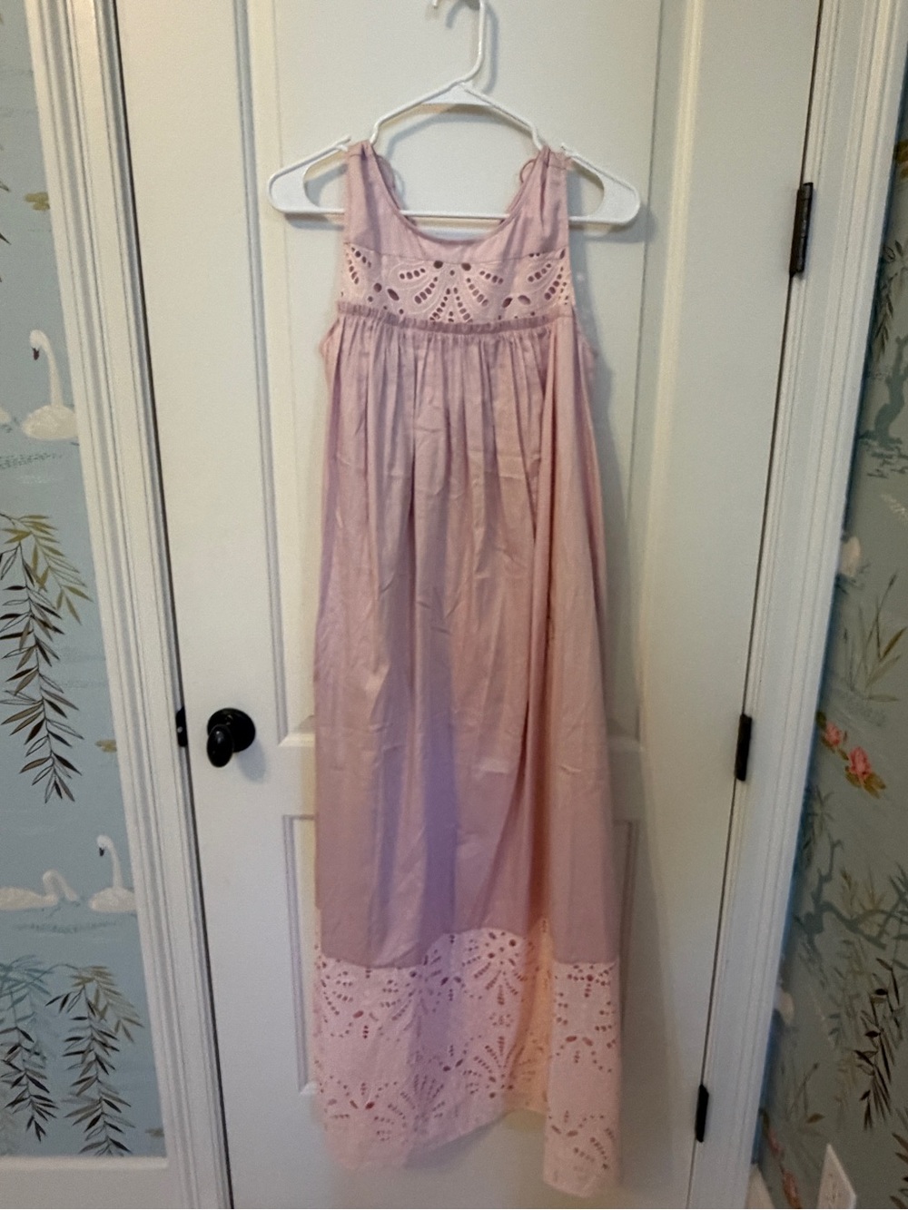 Sheridan French Women's Light Pink Eyelet Cotton dress